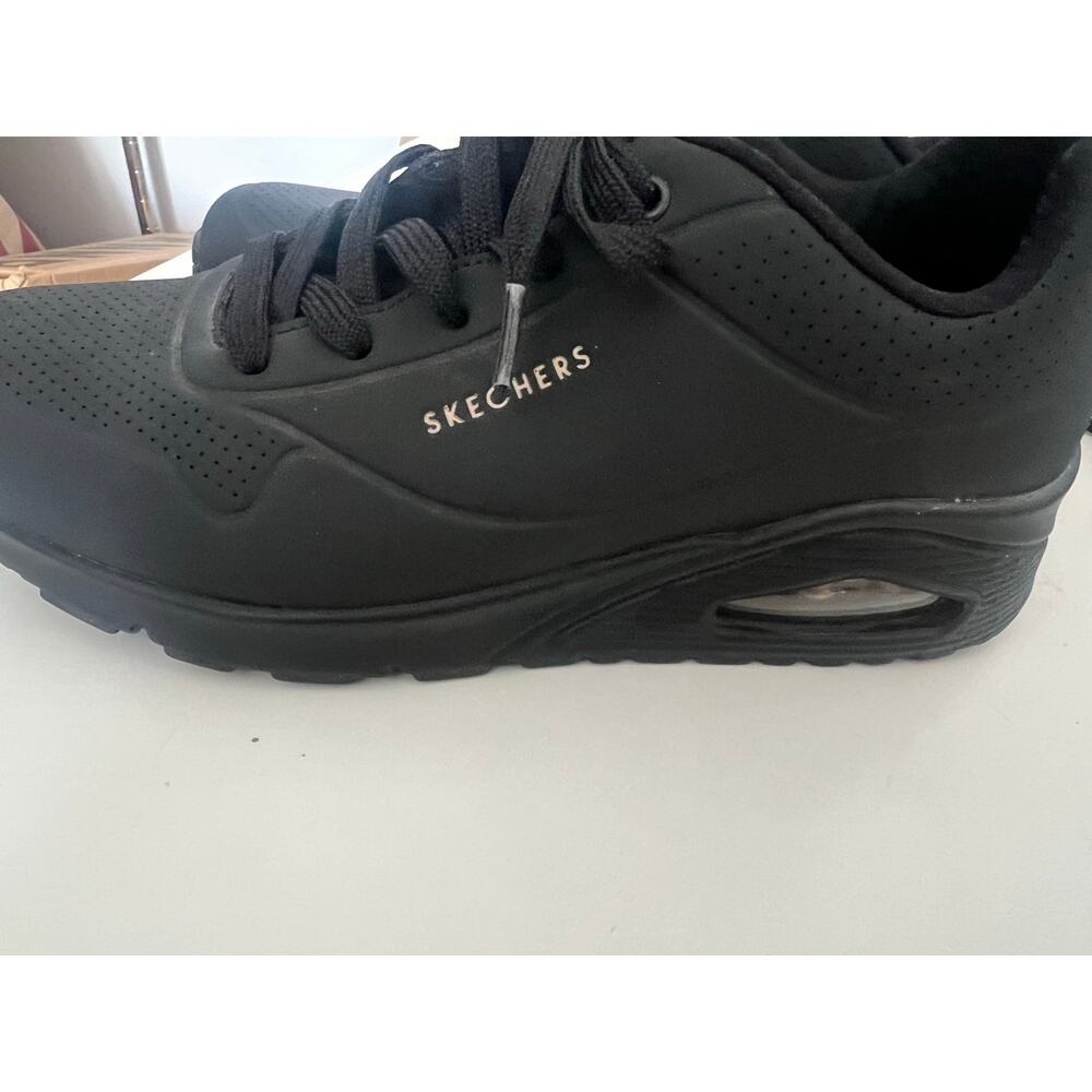 Sketchers women’s Uno stand on air sneaker 10 EUC black work shoes memory foam - Picture 5 of 6